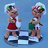 Annalee 4" Frosting Fight Mice - Mint - 600011