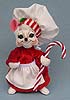Annalee 6" Girl Candycane Chef Mouse 2014 - Mint - 600214