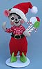 Annalee 6" Peppermint Candy Mouse 2015 - Mint - 600215