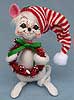 Annalee 6" Yuletide Mouse with Wreath 2014 - Mint - 600314