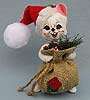 Annalee 6" Rustic Yuletide Mouse with Sack 2016 - Mint - 600616