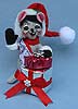 Annalee 6" Snowflake Gift Girl Mouse 2017 - Mint - 600717