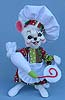 Annalee 6" Jolly Lolli Girl Chef Mouse with Pastry Bag 2015 - Mint - 601015