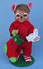 Annalee 6" Milk & Cookies Mouse Holding Stocking 2015 - Mint - 601315