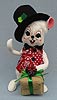 Annalee 8" Rustic Yuletide Boy Mouse with Gift 2016 - Mint - 601316