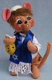 Annalee 6" Jewish Hanukkah Boy Mouse - Mint - 602109oxt