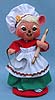 Annalee 10" Chef Mouse - Mint - 602208