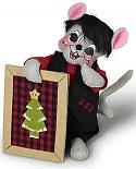 Annalee 6" Winter Woods Artwork Mouse 2022 - Mint - 610522