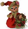 Annalee 6" Rustic Pine Wreath Mouse 2019 - Mint - 610619