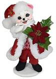 Annalee 6" Poinsettia Santa Mouse 2023 - Mint - 611123
