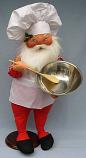 Annalee 30" Chef Santa with Bowl and Spoon - Mint - 621789