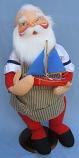 Annalee 30" Finishing Touch Workshop Santa Holding Sailboat - Near Mint - 621897