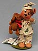 Annalee 8" Ready For Bed Bear with Teddy Bear - Signed - Excellent - 632502sa