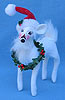 Annalee 5" Snowy Fawn with Santa Cap and Wreath - Mint - 642705
