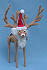 Annalee 8" Christmas Buck with Santa Hat - Mint - 643103