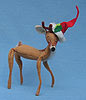 Annalee 10" Reindeer with Santa Hat - Mint / Near Mint - 650580pipex