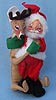 Annalee 7" Santa with 10" Reindeer - Closed Eyes - 1986 - Mint - 651086xo