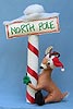 Annalee 18" Reindeer with 28" North Pole -  Excellent - 660292a