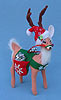 Annalee 8" Amber Snowflake Reindeer - Mint - 660407