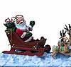 Annalee 30" Santa with Eight 18" Reindeer & Sleigh - Mint / Near Mint - 674086