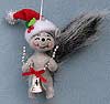 Annalee 3" Silver Sparkle Squirrel Ornament with Bell 2013 - Mint - 700013