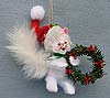 Annalee 3" Rustic Yuletide Kitty Cat Wreath Ornament 2016 - Mint - 700016