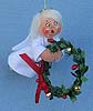 Annalee 3" Angel with Wreath Ornament 2015 - Mint - 700115
