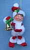Annalee 3" Cozy Christmas Elf Ornament Holding Bell - Mint - 700312