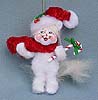 Annalee 3" Cozy Christmas Kitty Cat Ornament 2013 - Mint - 700513