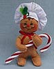 Annalee 4" Gingerbread Chef Holding Candy Cane Ornament 2017 - Mint - 700517