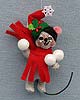 Annalee 3" Snowball Mouse Ornament 2016 - Mint / Near Mint - 700816