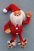 Annalee 5" Bed Time Santa with Reindeer Slippers Ornament 2016 - Mint - 701216