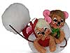 Annalee 3" Mice in Santas Hat Ornament 2019 - Mint - 710119