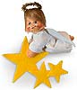 Annalee 3" Angel with Stars Ornament 2019 - Mint - 710619