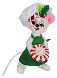 Annalee 3" Peppermint Chef Mouse Ornament 2021 - Mint - 710821