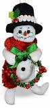 Annalee 4" Crimson Crush Snowman Ornament 2022 - Mint - 710822