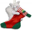 Annalee 4" Jolly White Fox Ornament 2023 - Mint - 710923