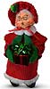 Annalee 5" Snow Fun Mrs Santa with Gift Ornament 2019 - Mint - 711019