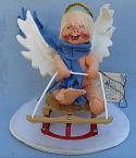 Annalee 7" Angel on Sled on Cloud - Excellent - 716890a