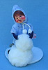 Annalee 7" Boy Building Snowman - Near Mint - 723093w