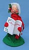 Annalee 8" Girl Caroler with Green Robe- Near Mint/ Excellent - 725082xo