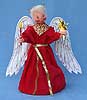 Annalee 10" Tree Top Angel in Red Gown Holding Candle & Star - Mint - 727495