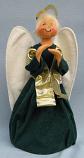 Annalee 10" Tree Top Angel in Forest Green Gown - Near Mint - 727499a