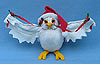 Annalee 10" Snowy Owl with Santa Hat - Mint - 741292