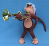 Annalee 5" Christmas Monkey holding Trumpet - Mint - 743298tr