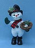 Annalee 6" Woodland Snowman with Bird in Nest - Mint - 748804