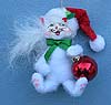 Annalee 4" Cozy Christmas Kitty Cat Ornament - Mint - 750012
