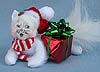 Annalee 4" Gift Giving Kitty Cat with Present 2014 - Mint - 750114