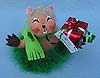 Annalee 4" Gift Giving Groundhog - Mint - 750311