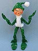 Annalee 9" Green Snowflake Elf - Mint - 750707lip